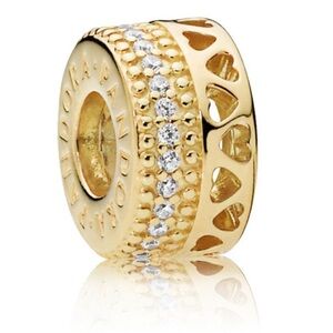 Authentic Pandora Shine HEARTS OF PANDORA Spacer Charm